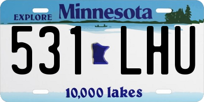 MN license plate 531LHU