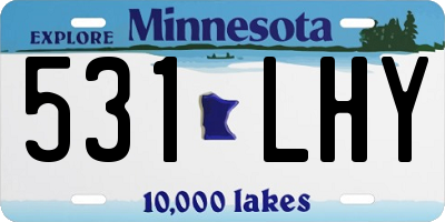 MN license plate 531LHY