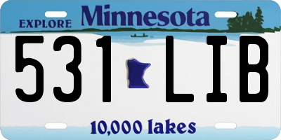 MN license plate 531LIB