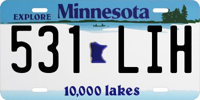 MN license plate 531LIH