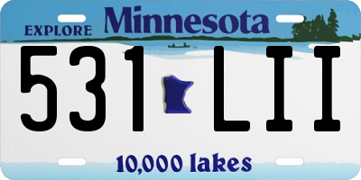 MN license plate 531LII