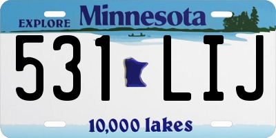 MN license plate 531LIJ
