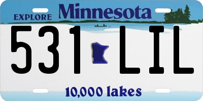 MN license plate 531LIL