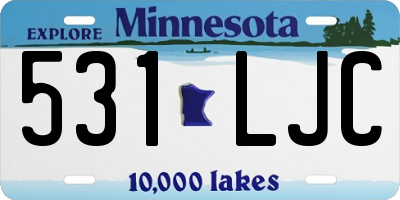 MN license plate 531LJC