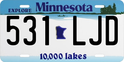 MN license plate 531LJD