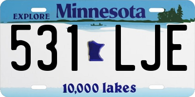 MN license plate 531LJE