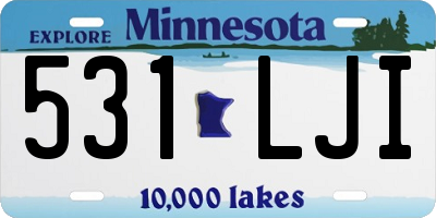 MN license plate 531LJI