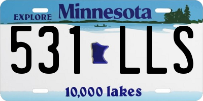MN license plate 531LLS