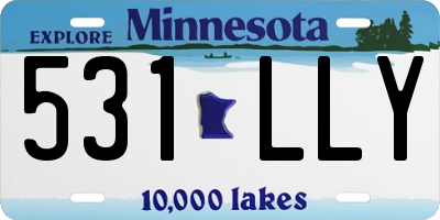 MN license plate 531LLY
