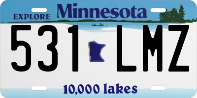 MN license plate 531LMZ