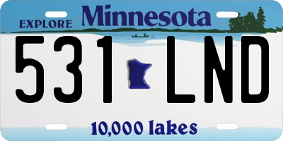 MN license plate 531LND