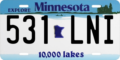 MN license plate 531LNI