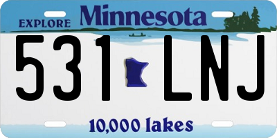 MN license plate 531LNJ
