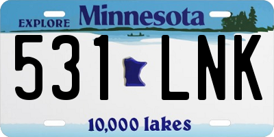 MN license plate 531LNK