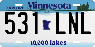 MN license plate 531LNL