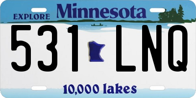 MN license plate 531LNQ