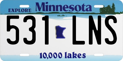 MN license plate 531LNS