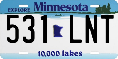 MN license plate 531LNT