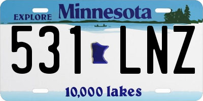 MN license plate 531LNZ