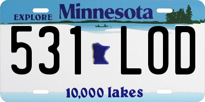 MN license plate 531LOD
