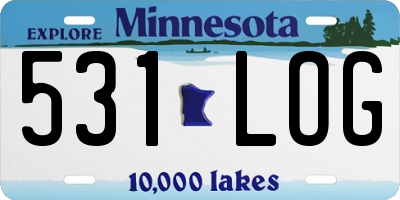 MN license plate 531LOG