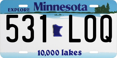 MN license plate 531LOQ