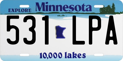 MN license plate 531LPA