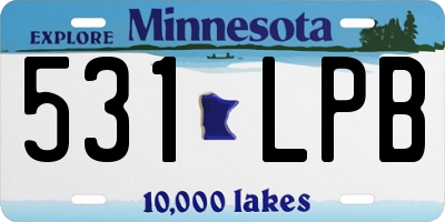 MN license plate 531LPB