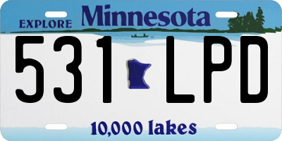 MN license plate 531LPD
