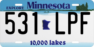 MN license plate 531LPF