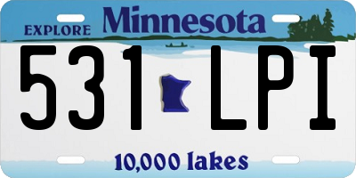 MN license plate 531LPI