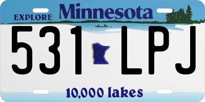 MN license plate 531LPJ