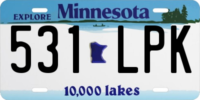 MN license plate 531LPK