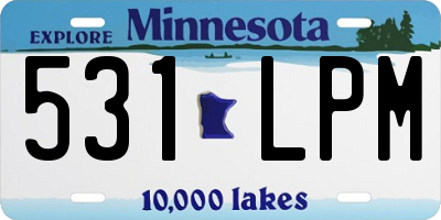 MN license plate 531LPM