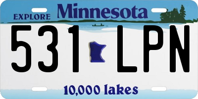 MN license plate 531LPN