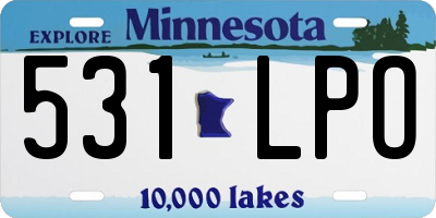 MN license plate 531LPO