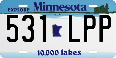 MN license plate 531LPP