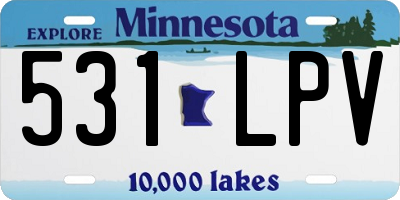 MN license plate 531LPV