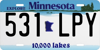 MN license plate 531LPY
