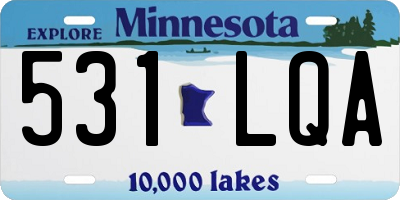MN license plate 531LQA