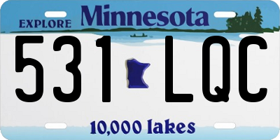 MN license plate 531LQC