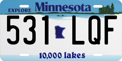 MN license plate 531LQF