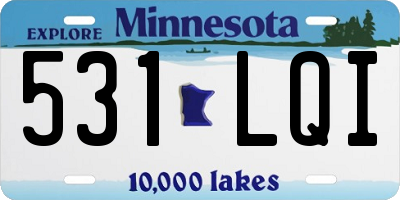 MN license plate 531LQI