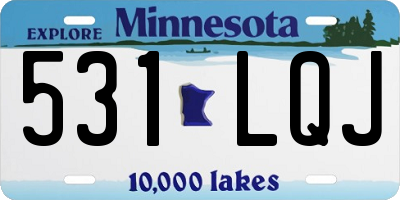 MN license plate 531LQJ