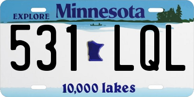 MN license plate 531LQL