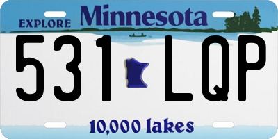 MN license plate 531LQP
