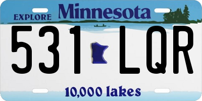 MN license plate 531LQR