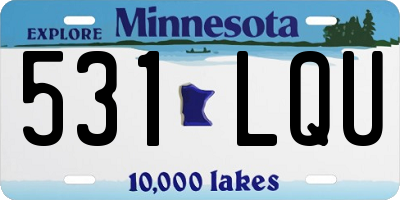MN license plate 531LQU