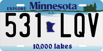 MN license plate 531LQV