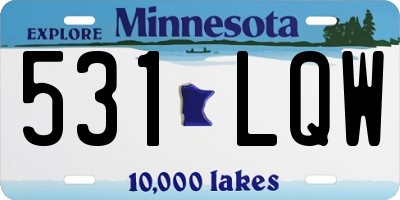 MN license plate 531LQW